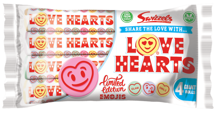 SWIZZELS LOVE HEARTS 4PK