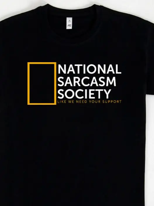 National Sarcasm Society Tshirt Black