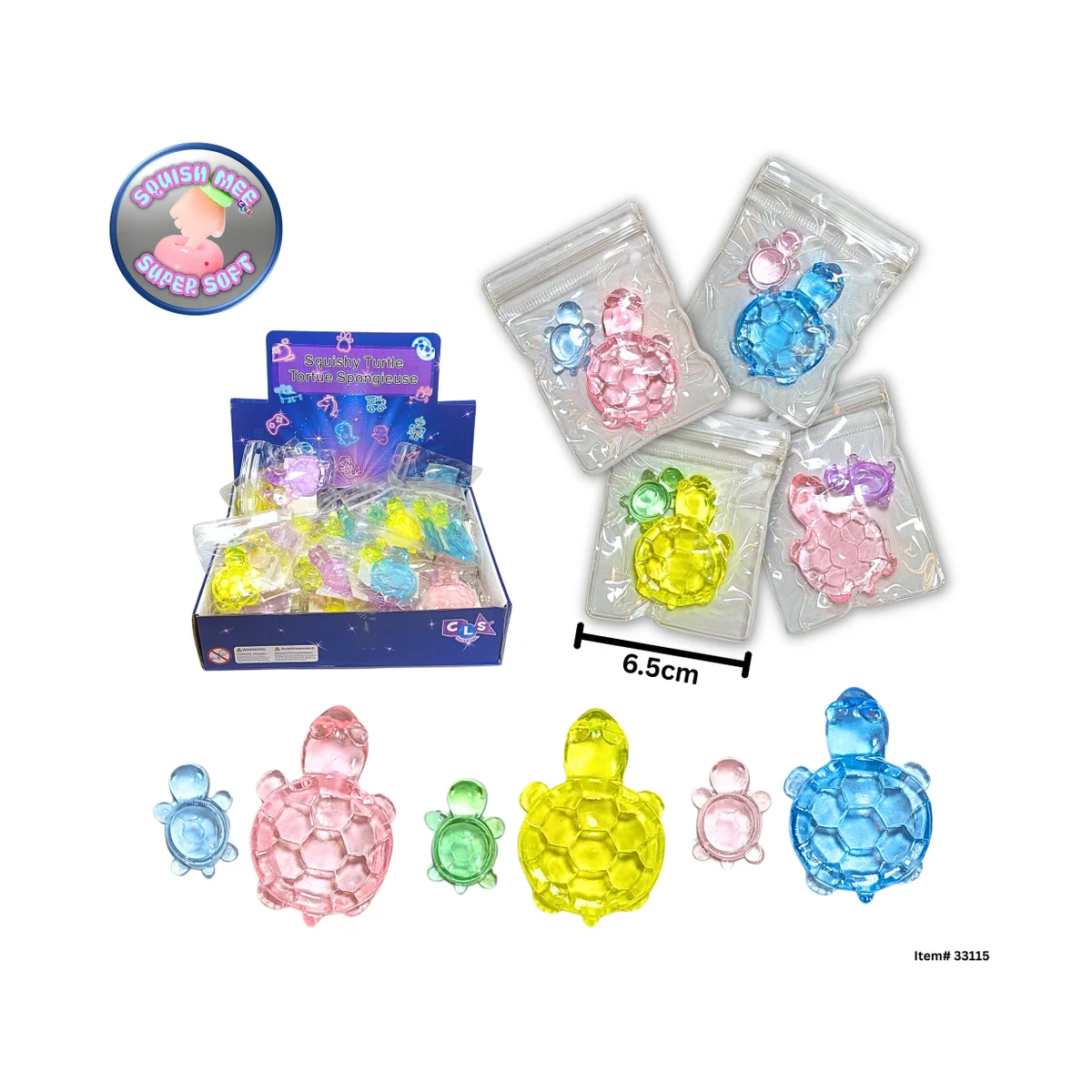 Squishy Turtle Glitter 2 Pack