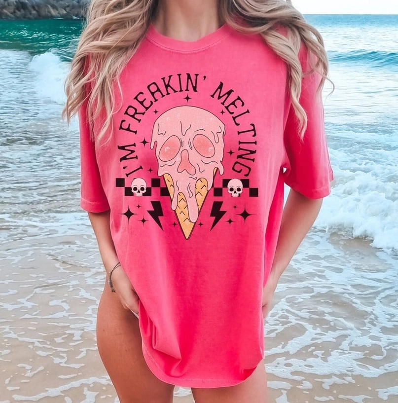 Freakin' Melting Tshirt Pink