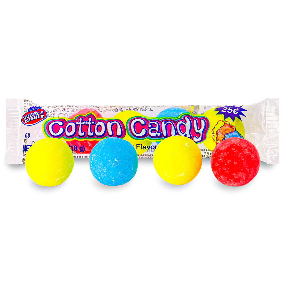 Dubble Bubble Cotton Candy Gumballs 4pk