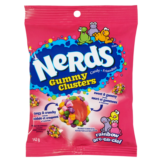 Nerds Rainbow Gummy Clusters Peg Bag 3oz