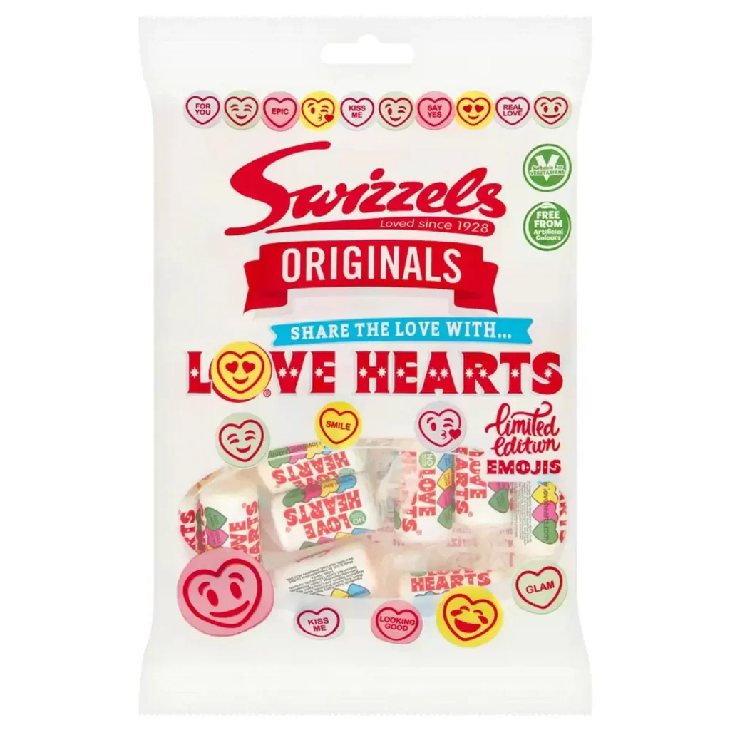 Swizzels Love Hearts Peg Bag 76g UK