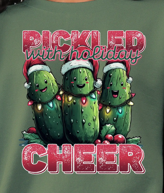 Pickle Cheer Tshirt Forest Green