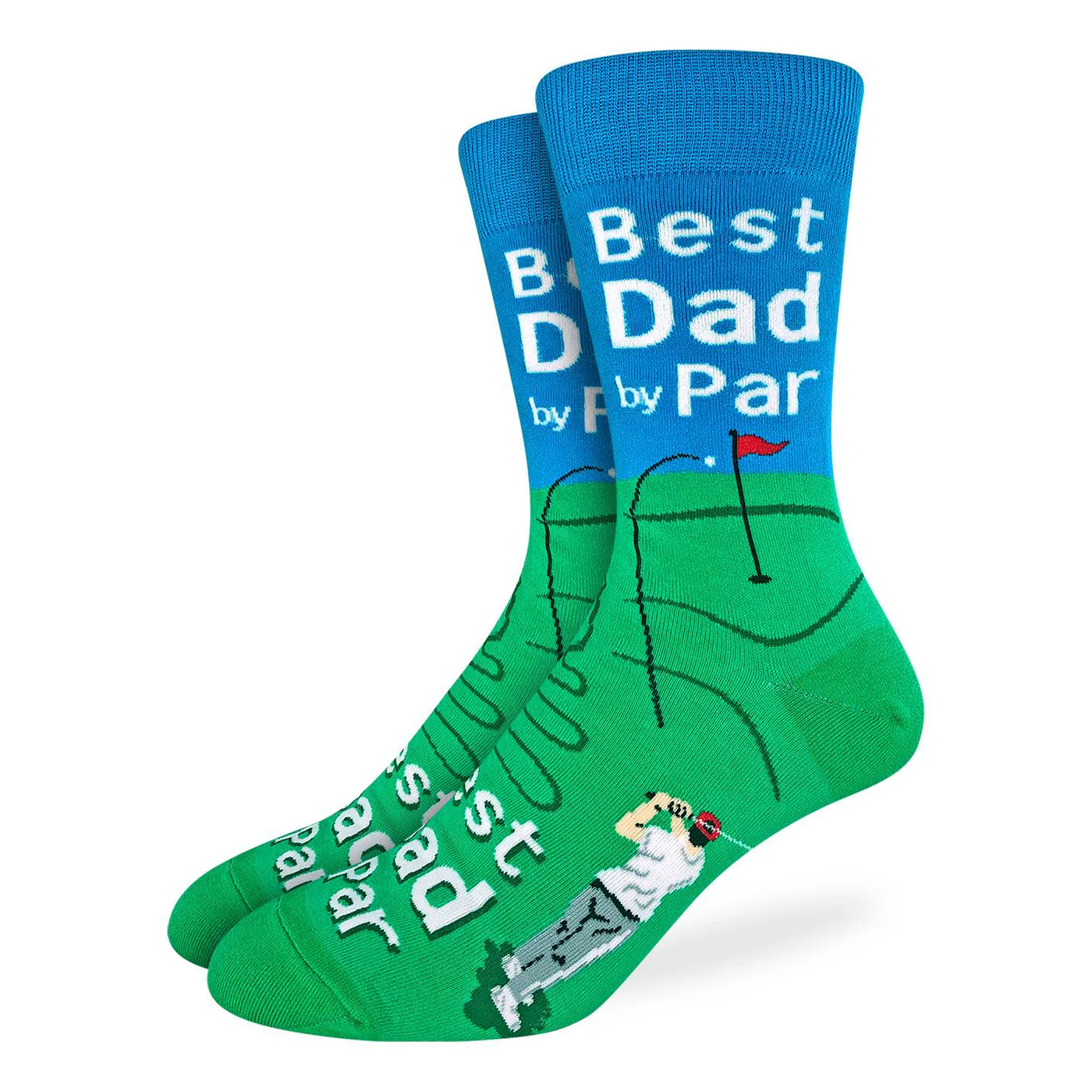 Good Luck Socks Crew 7-12 Best Dad By Par