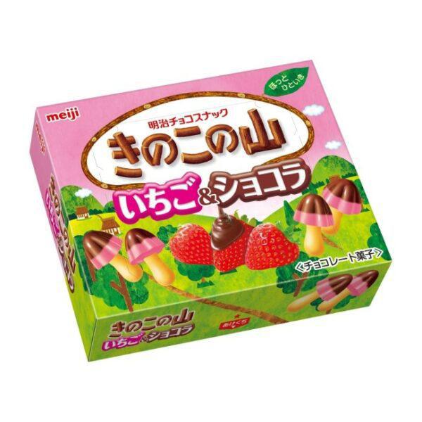 Meiji Kinoko No Yama Mushroom Strawberry Chocolate Japanese