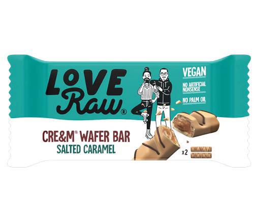 Love Raw Vegan Cream Filled Wafer Bar Salted Caramel UK