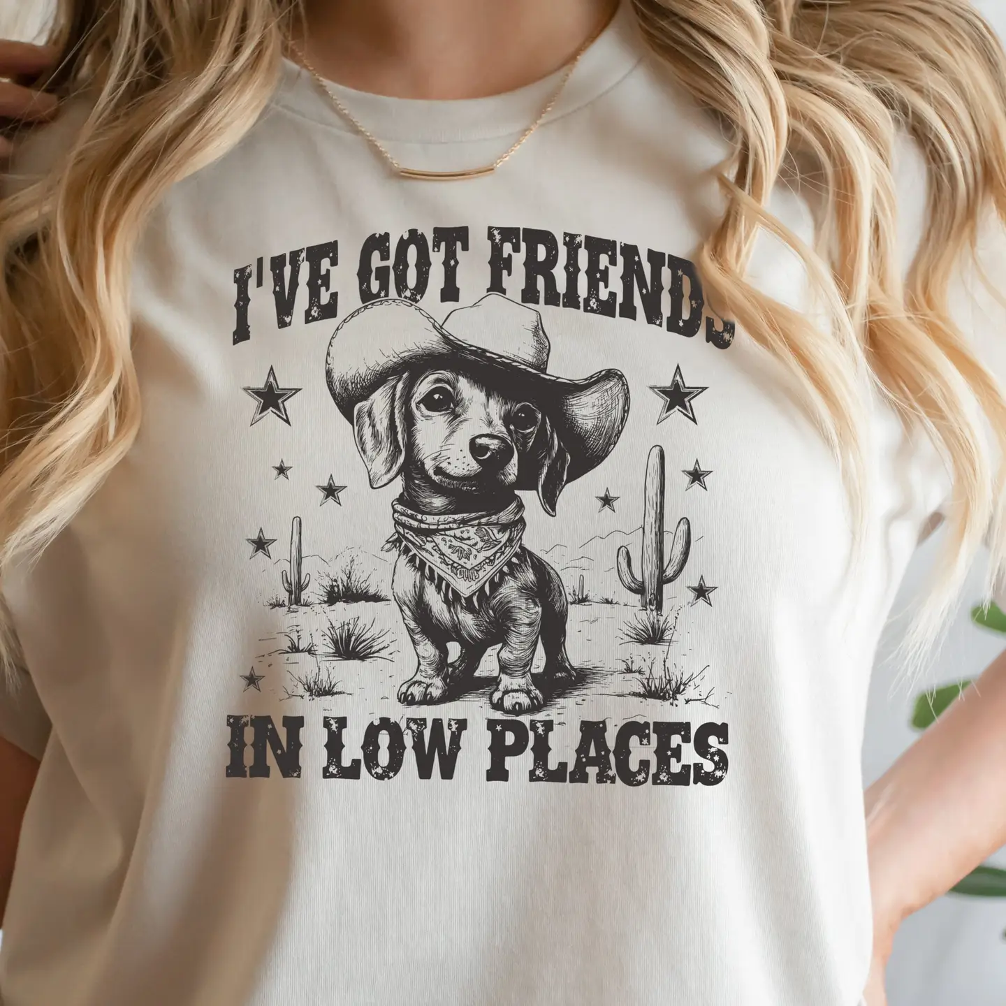 Friends in Low Places Tshirt Dark Blue