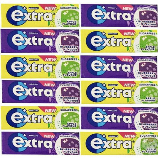 Extra Gum Apple & Blueberry Pieces British