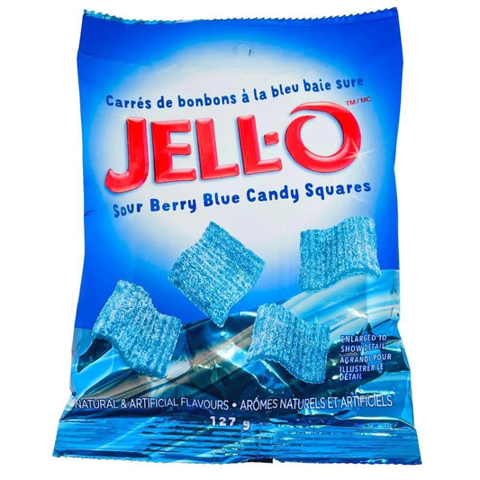 Jell-O Candy Squares Sour Berry Blue Peg Bag