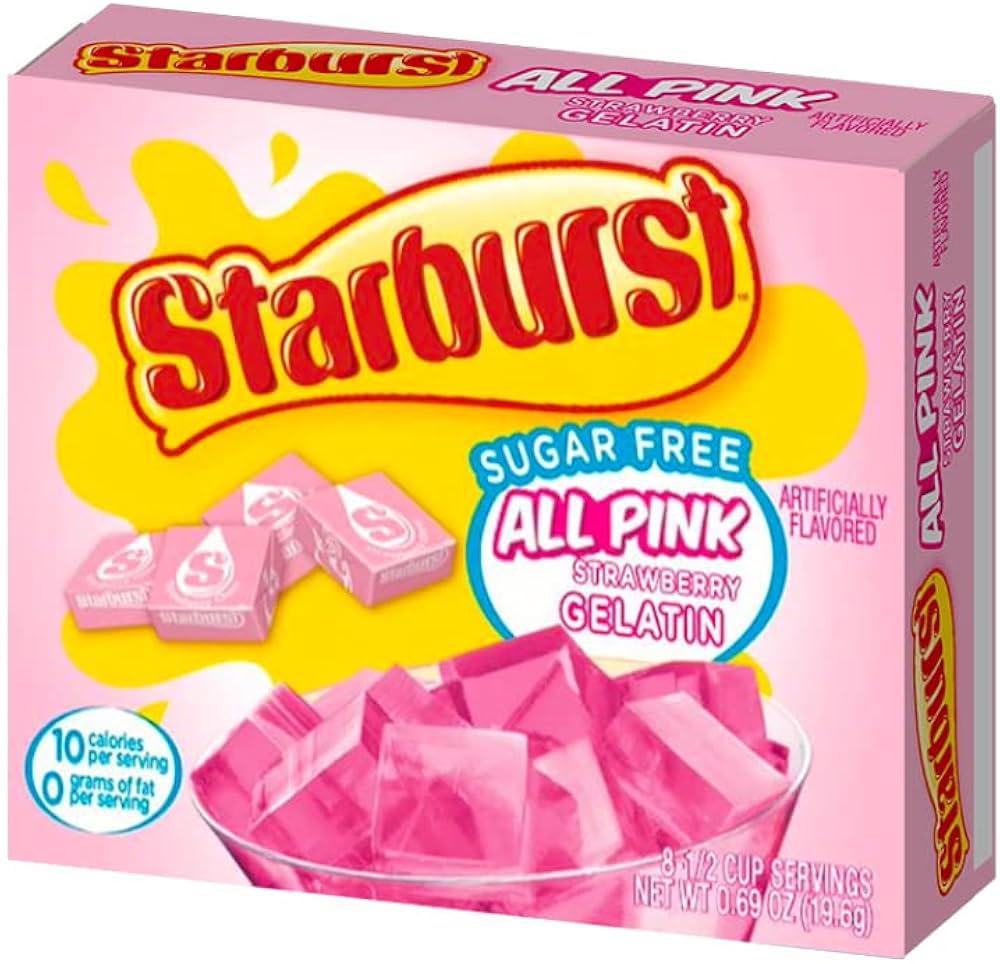 Starburst All Pink Strawberry Gelatin Sugar Free