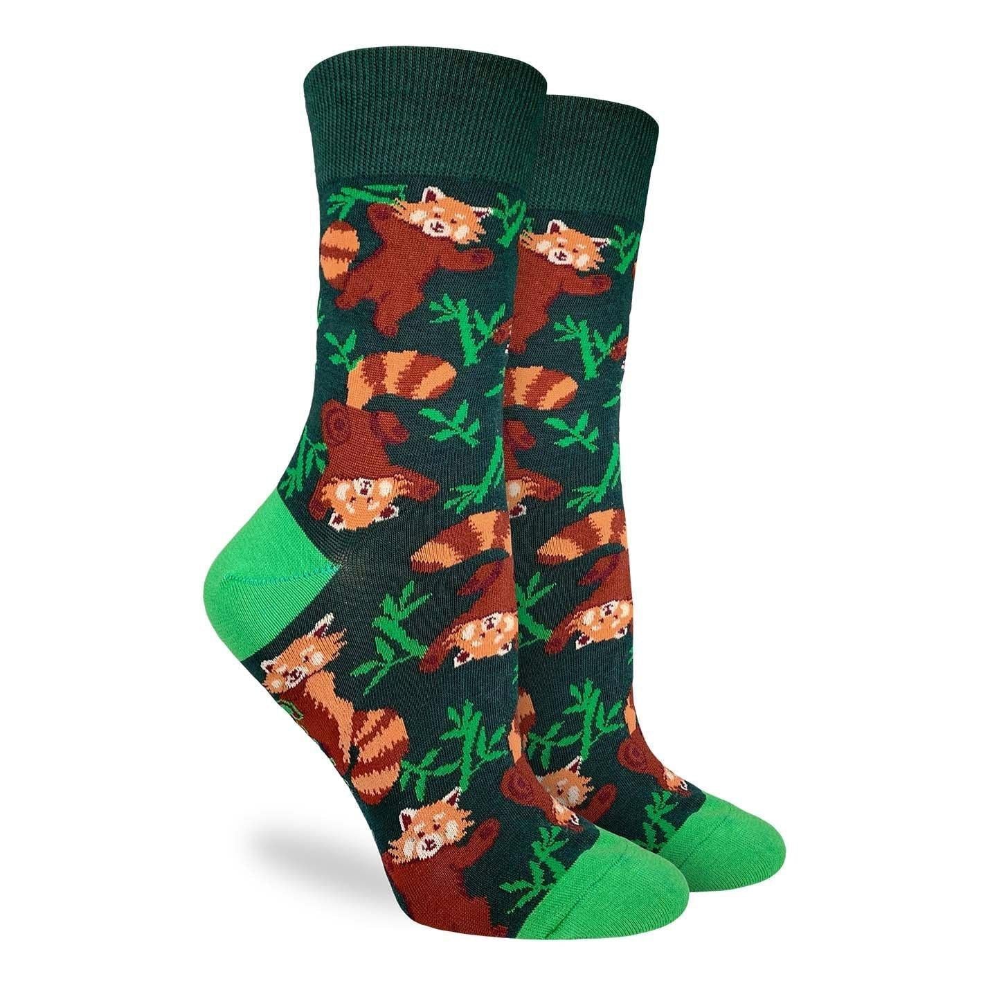 Good Luck Socks Crew 5-9 Red Pandas
