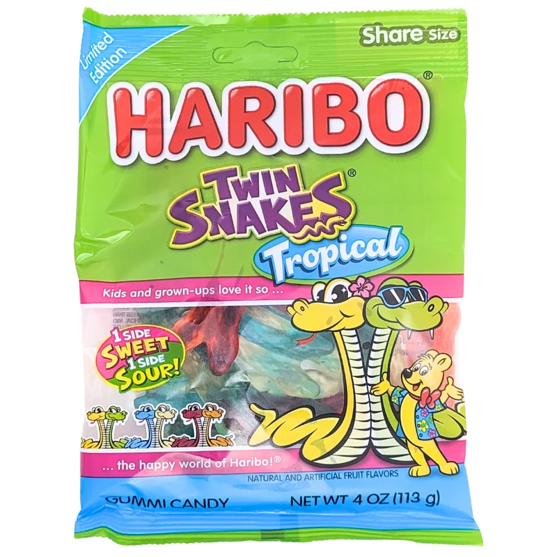 Haribo Twin Snakes Tropical 113g