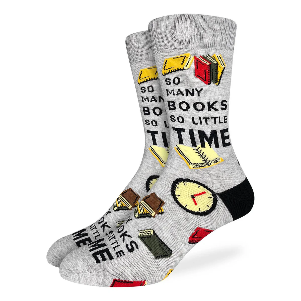 Good Luck Socks Crew 7-12 Socks So Many Books So Little Time