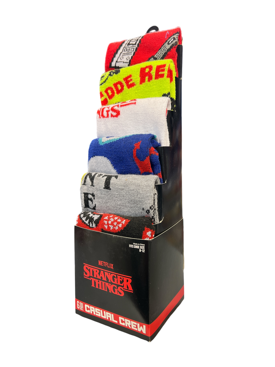 Socks Stranger Things 5pk Crew Size 8-12