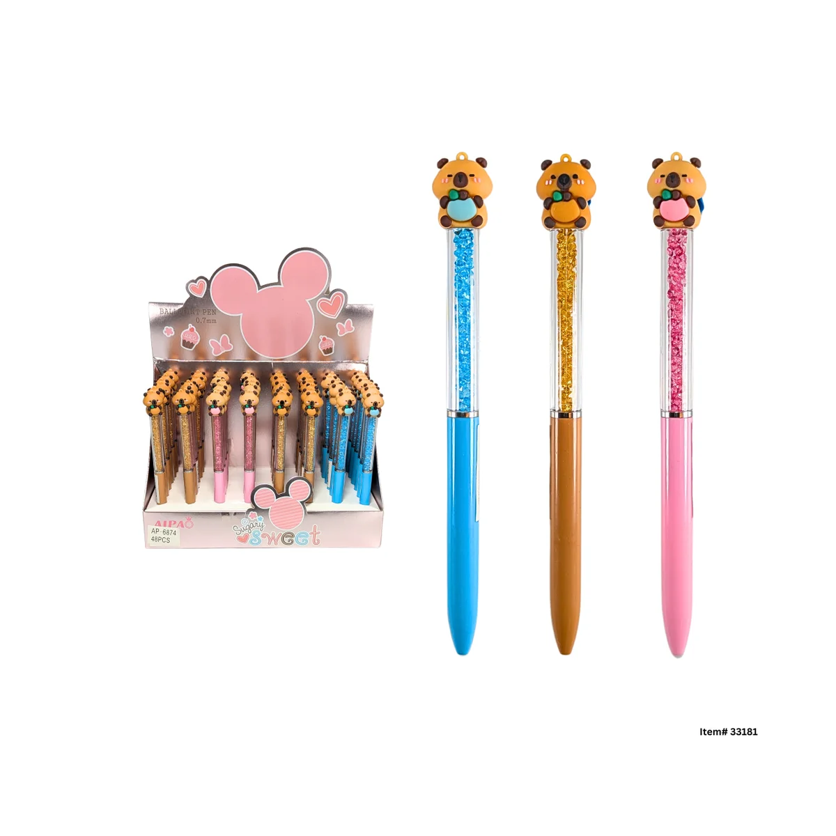 Capybara Sparkle Pen