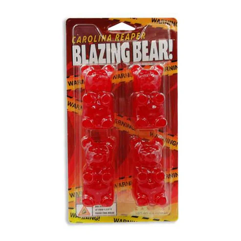 GGB Giant Blazing Carolina Reaper Spicy Gummy Bear 4-pack