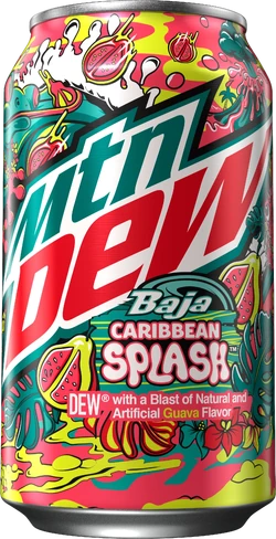 MOUNTAIN DEW BAJA CARIBBEAN SPLASH CAN