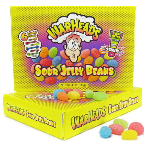 WARHEADS SOUR JELLY BEANS Box