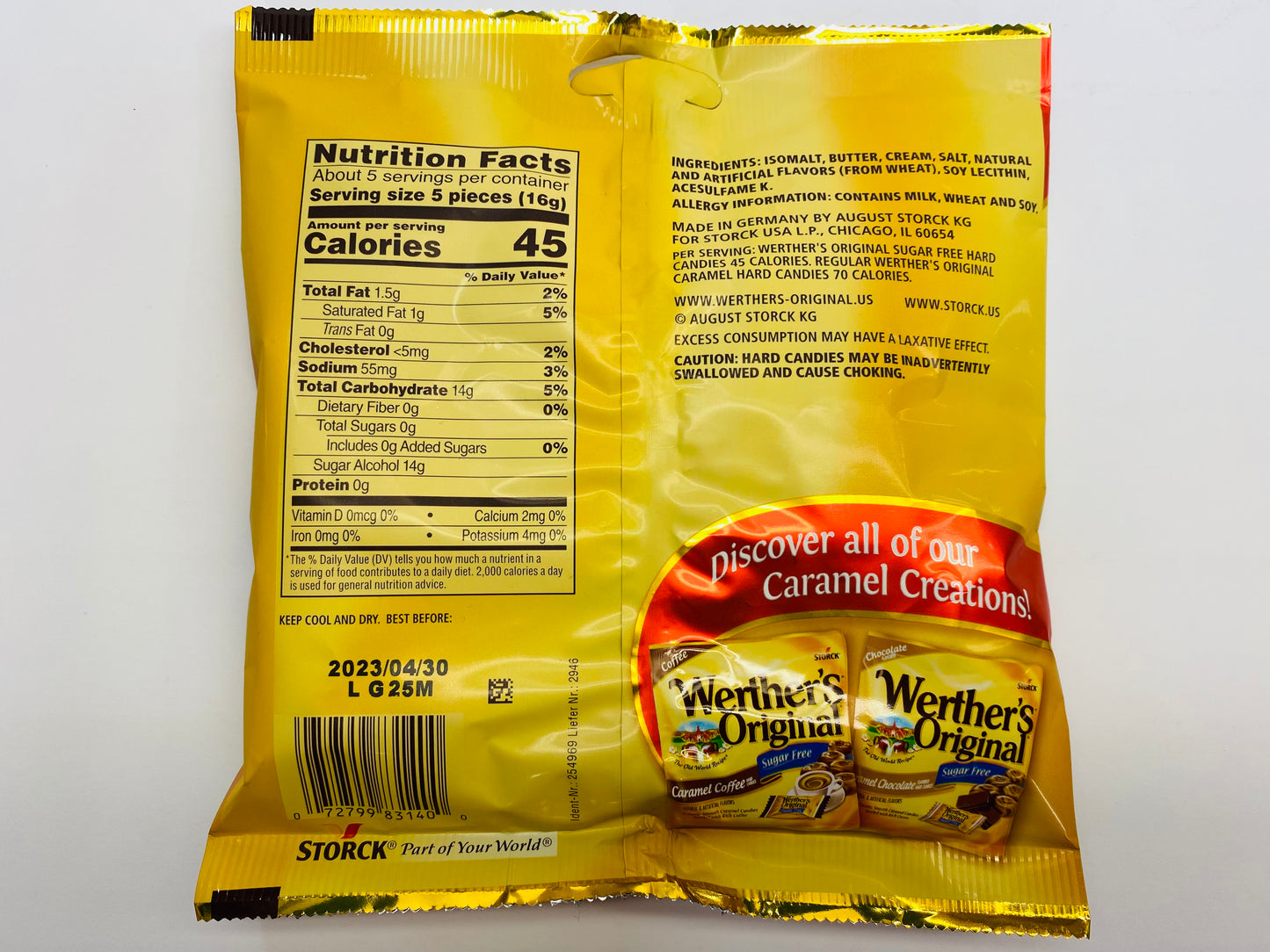 Sugar Free Werther's Caramel