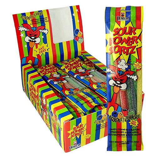 Sour Power Straws Rainbow 50g