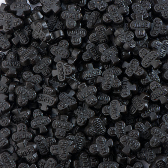 De Bron Sugar Free Salted Black Licorice Clovers 200g