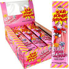 Sour Power Straws Pink Lemonade 50g