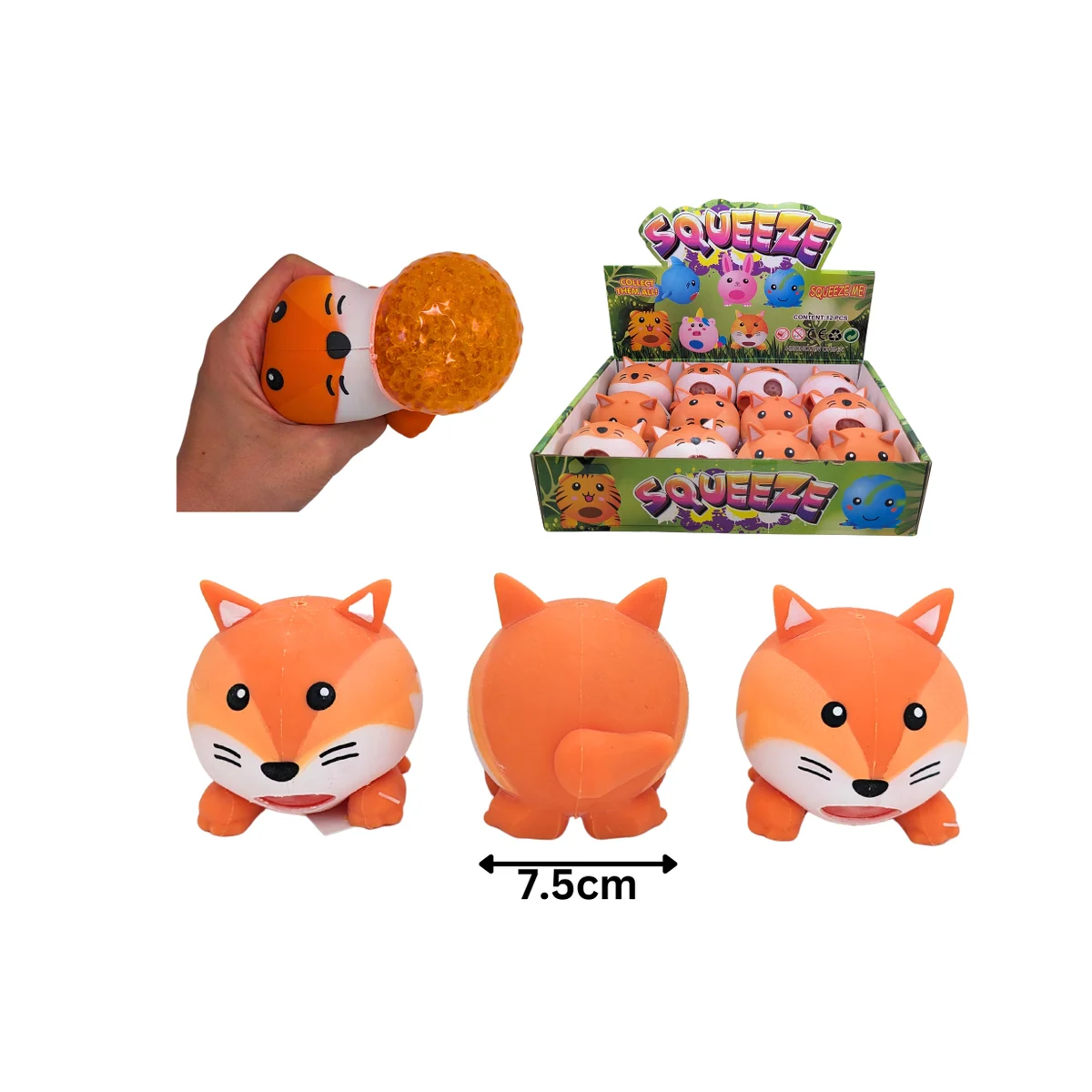 Squish Bead Ball Fox