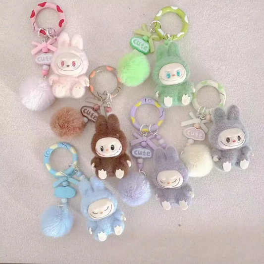 Labubu Inspired 4" Keychain/Bag Charm