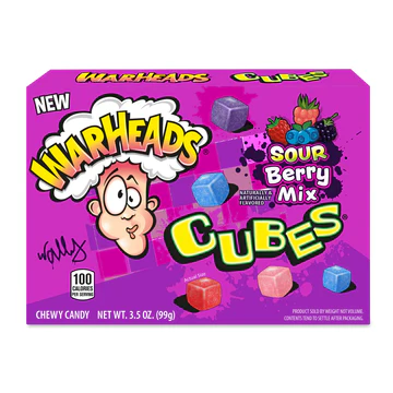 Warheads Chewy Cubes Berry Mix Box