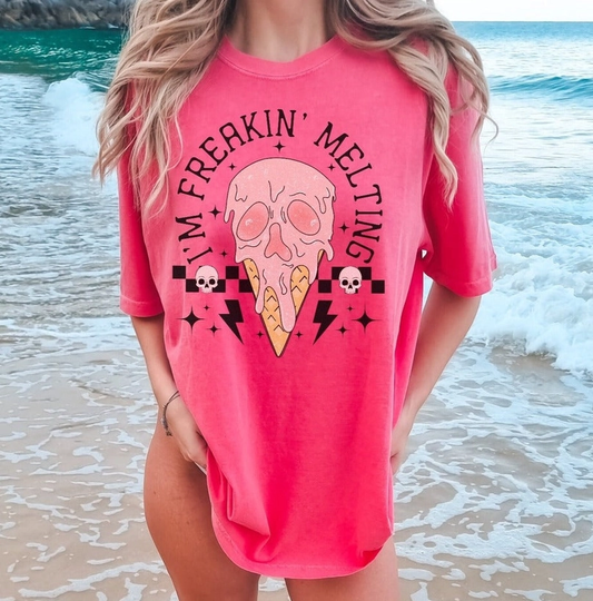 Freakin' Melting Tshirt Pink