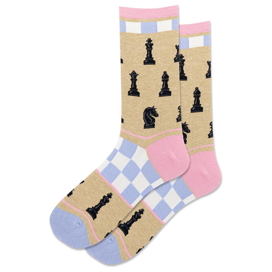 Hot Sox Socks 5-9 Crew Chess