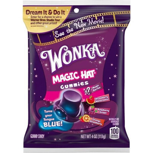 Wonka Magic Hat Gummies Peg Bag