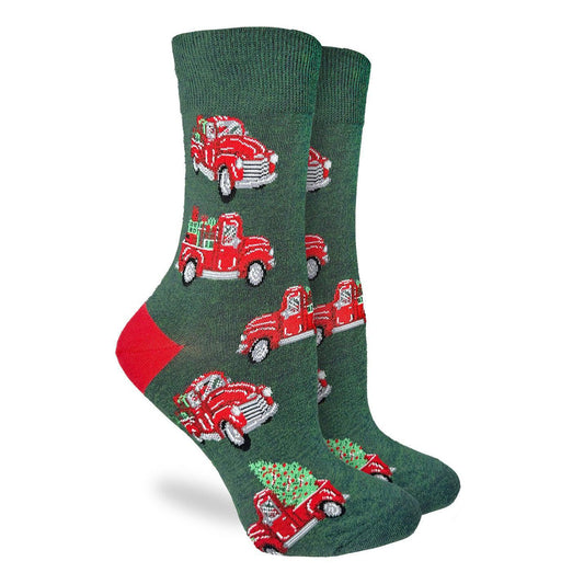 Good Luck Socks Crew 5-9 Christmas Trucks