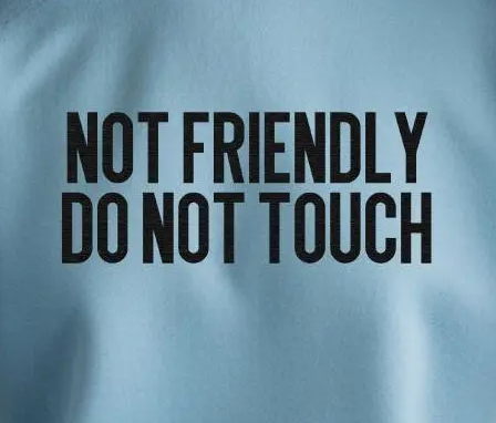 Not Friendly Tshirt Blue