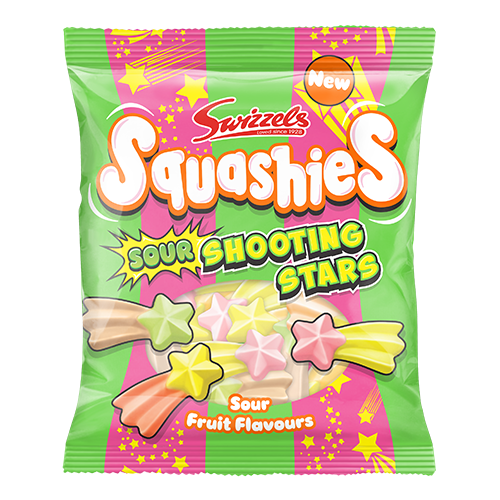 Swizzels Squashies Sour Shooting Stars UK 100g