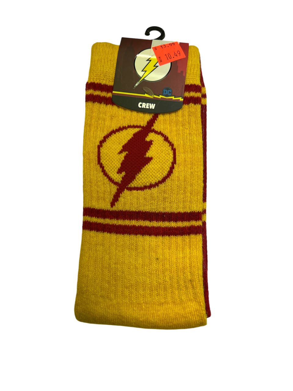 Socks The Flash Reverse Crew Size 8-12