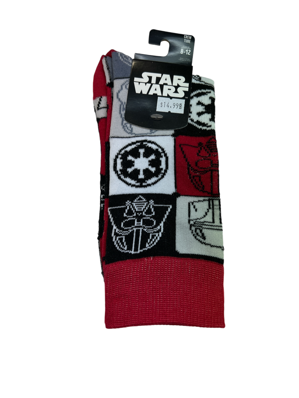 Socks Star Wars Crew Squares Size 8-12