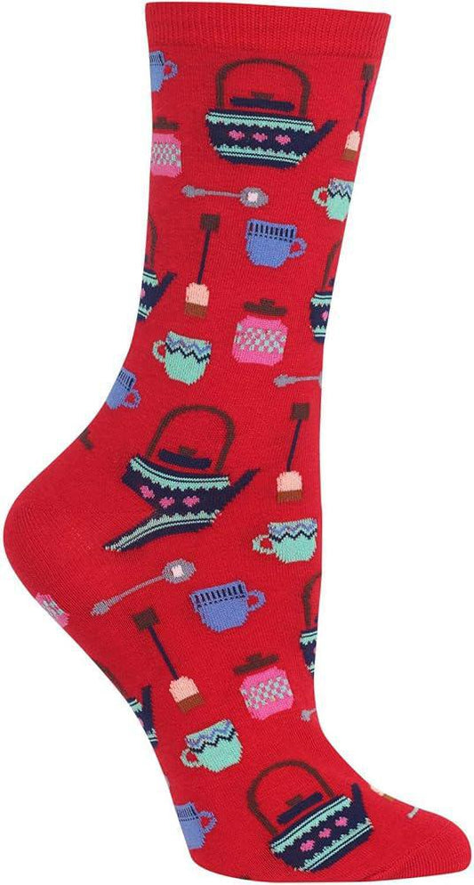 Hot Sox Socks 5-9 Crew Tea Time