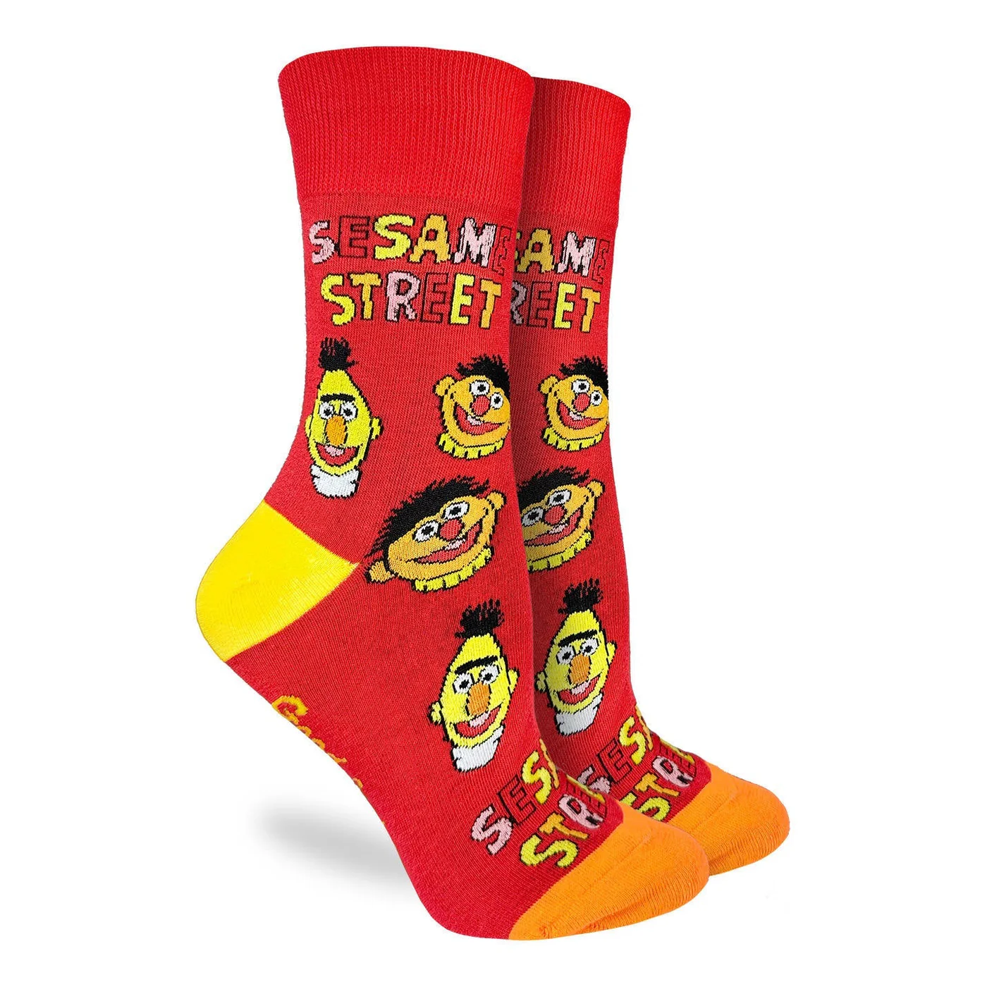 Good Luck Socks Crew 5-9 Sesame Street Bert & Ernie