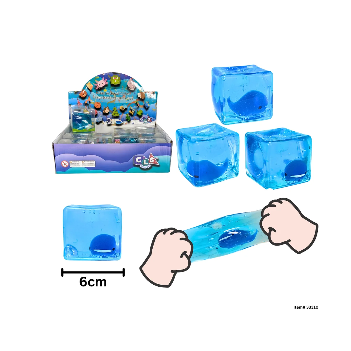 Sugar Squeeze Cube with Whale inside