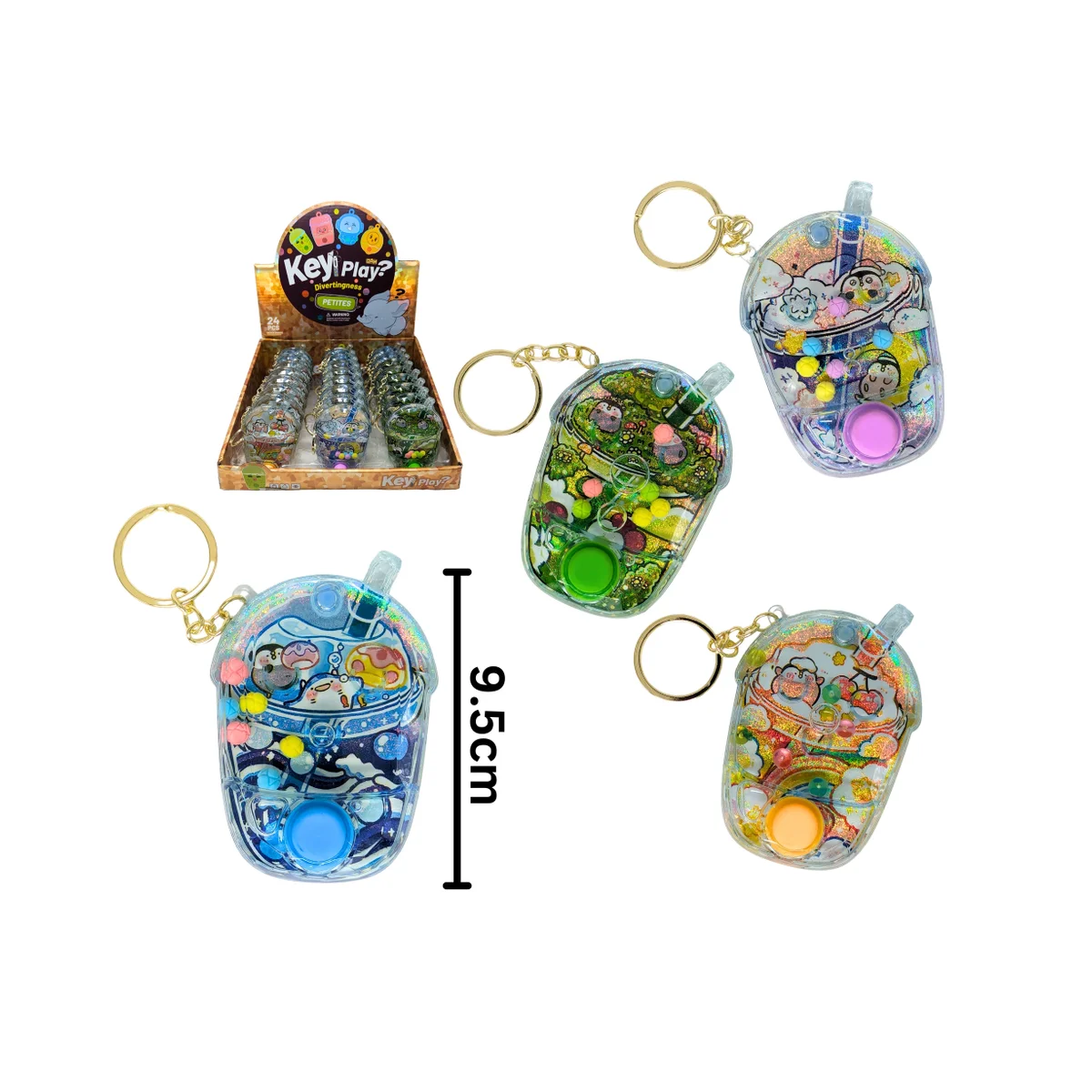 Water Game Keychain Bubble Tea