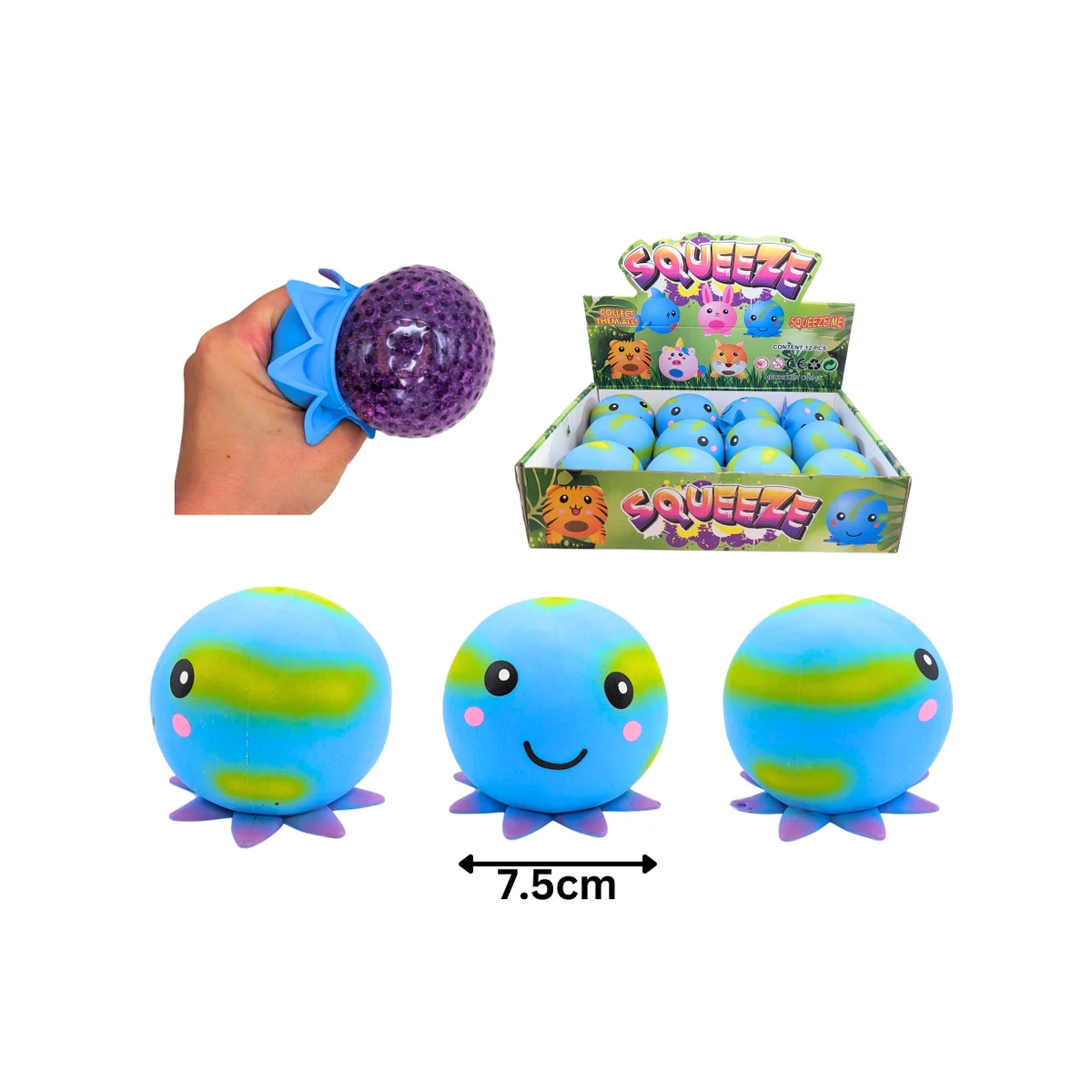 Squish Bead Ball Octopus