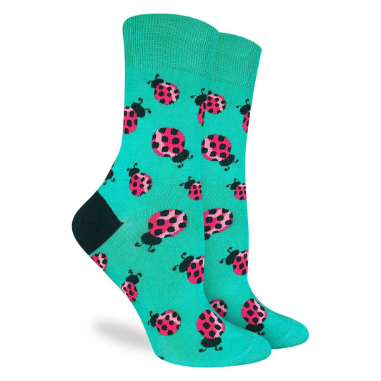 Good Luck Socks Crew 5-9 Lady Bugs