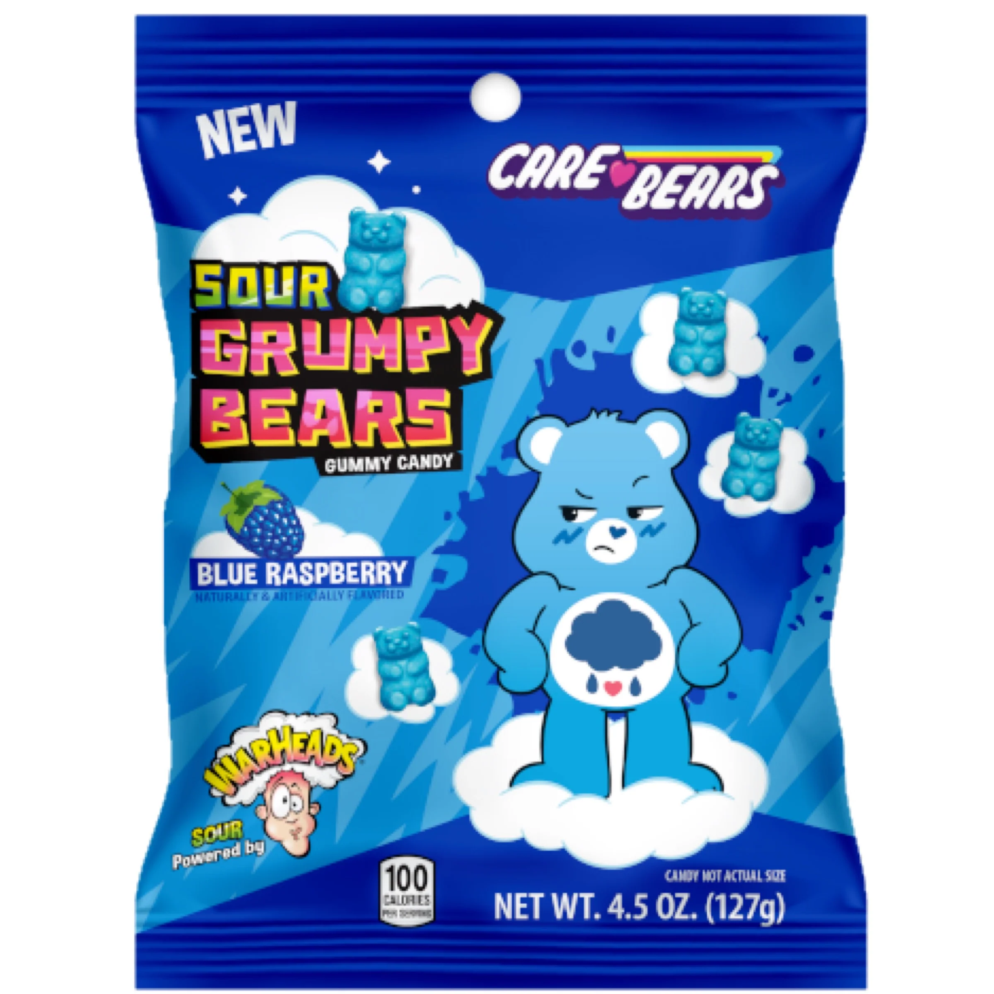 Warheads Grumpy Bear Peg Bag 127g