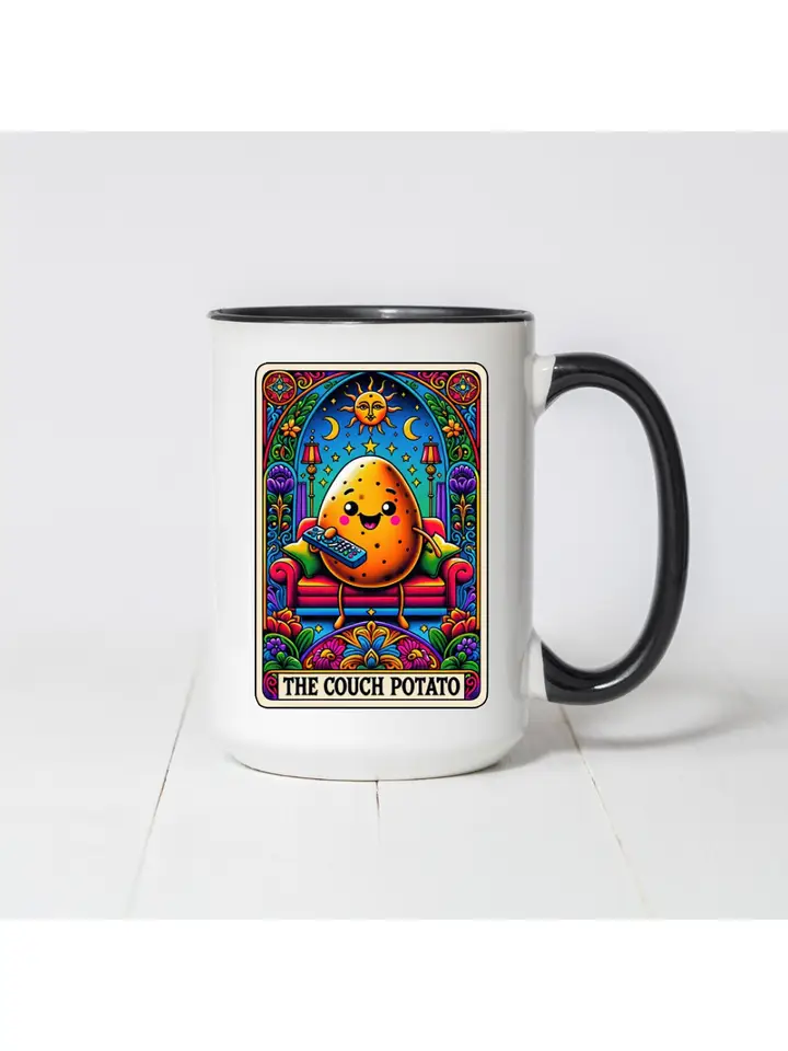 The Couch Potato Tarot Card Coffee Mug