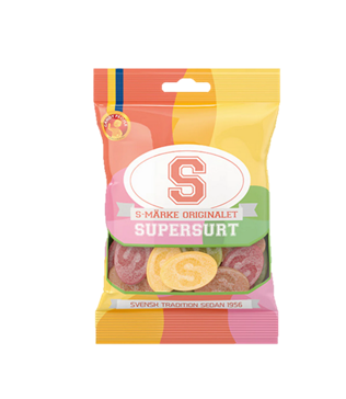 S-Marke Swedish Super Sour Ovals Bag 80g