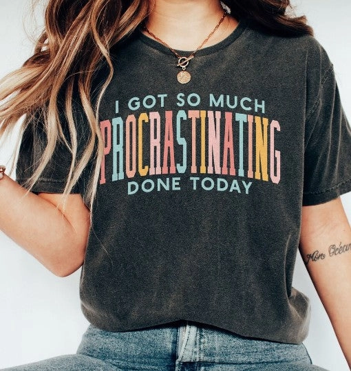 Procrastinating Tshirt Dark Heather