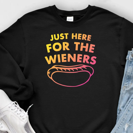 Here for the Weiners Tshirt Black