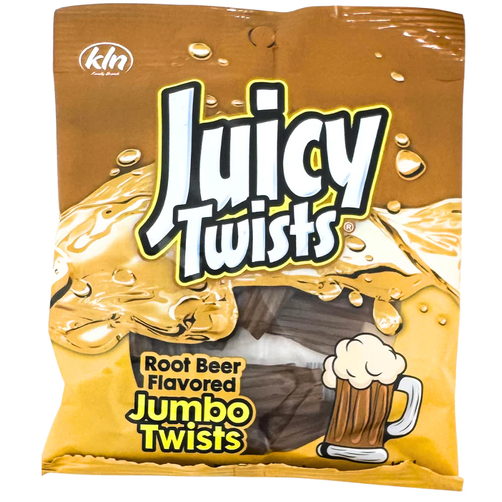 Juicy Twists Root Beer Licorice Peg Bag